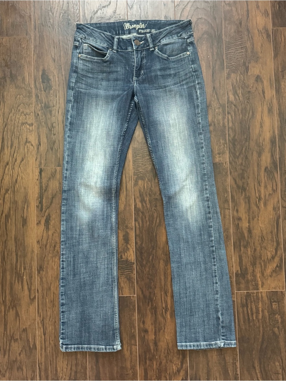 Wrangler Size 7 Straight Leg Mid Rise Denim Jeans